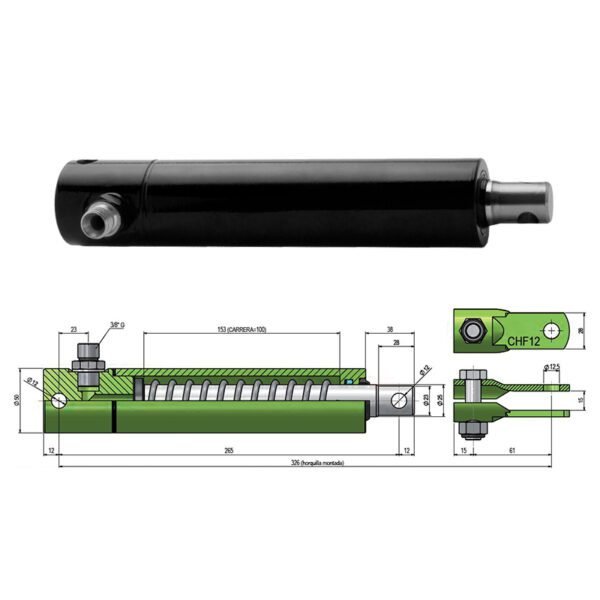 Hydraulic Single Acting Brake Cylinder/Ram