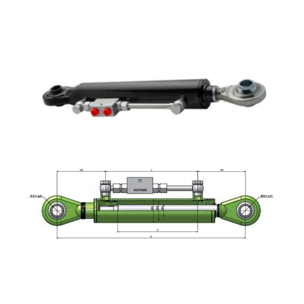 Hydraulic Top Link (Fixed Mount) Cylinder/Ram