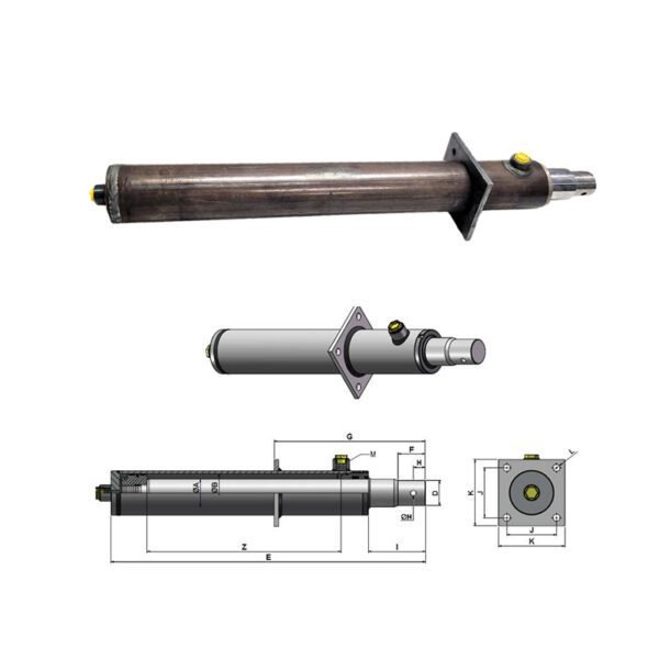 Hydraulic D/Acting Log Splitter Cylinder